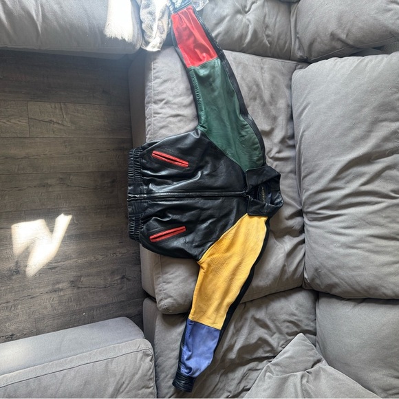 Vintage Oakland A’s Multi-Color Leather Jacket – Size Large – Slim Fit - Picture 5 of 6